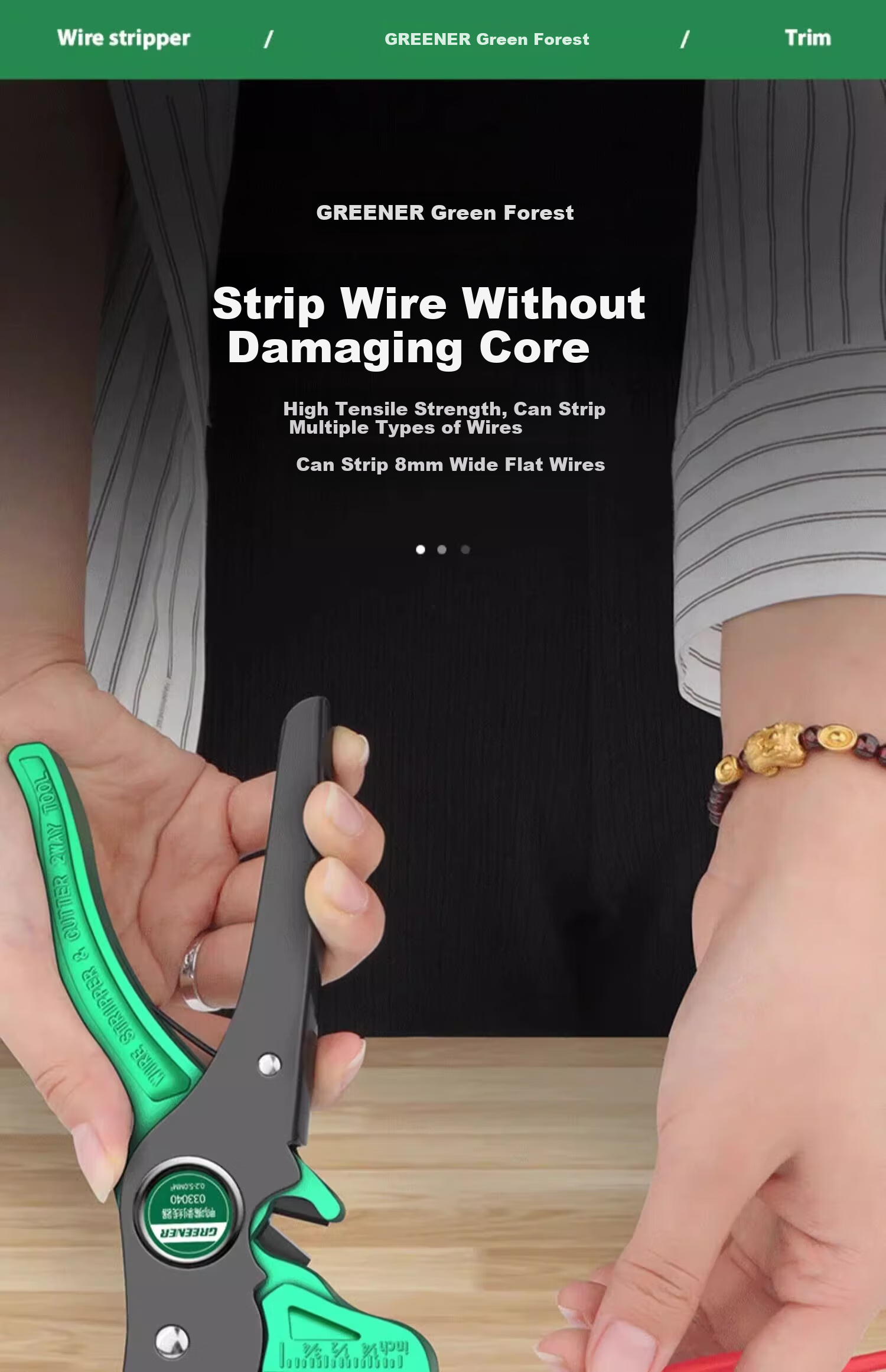 GREENER Wire Stripping Pliers, Professional Electrician Tool, Multi-Functional Duck-Billed Wire Stripper for Home Use, Eagle Beak Cable Puller, Electric Pe 10