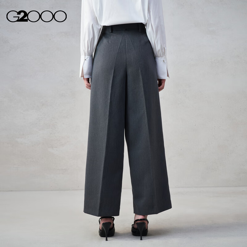 G2000 Wide-Leg Pants with Belt | Women's 2025 Autumn Winter Comfortable Stretch Casual Trousers Mall Edition