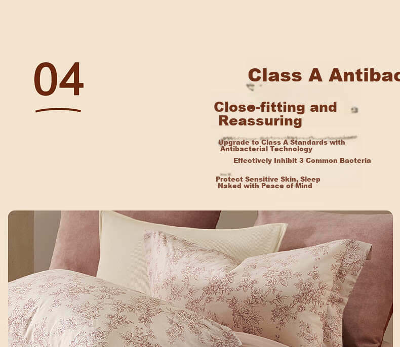 Shuixingjiafang Brushed Four-Piece Bedding Set, 60-Count Long-Staple Cotton Bedding, Pure 100% Class A Cotton, Double Bed Sheet And Duvet Cover, Winter Warmth, 1.5m King Size, Light Luxury French Style Series 11