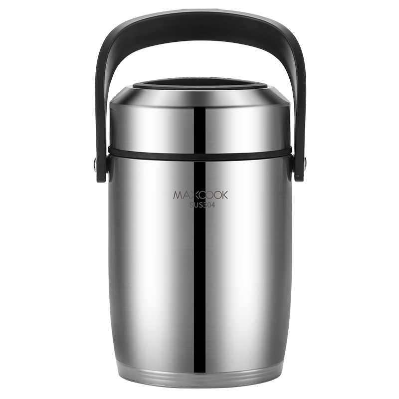 MAXCOOK 304 Stainless Steel Insulated Lunch Box Pot 2L Vacuum Double-Layer Thermal Container Student Lunch Box MCTG6621