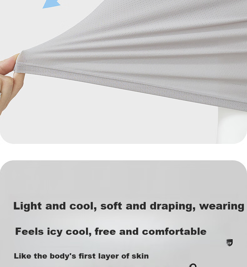 Hengyuanxiang Large Size Ice Silk Men's Tank Top, 10A Antibacterial Mesh, Autumn Wide Shoulder Sleeveless Undershirt, Breathable Quick-Dry Sports T-Shirt 12
