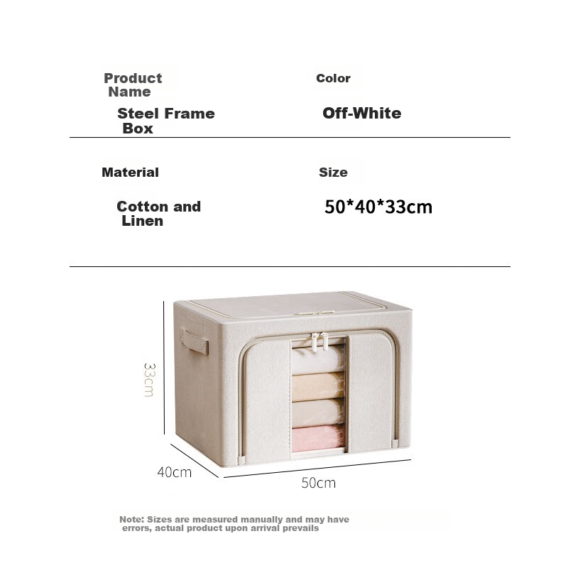 Siwangongli Fabric Storage Box, Cotton And Linen Storage Box, Clothes And Quilt Organizer, Clothing Storage Box, Baina Box, 66L