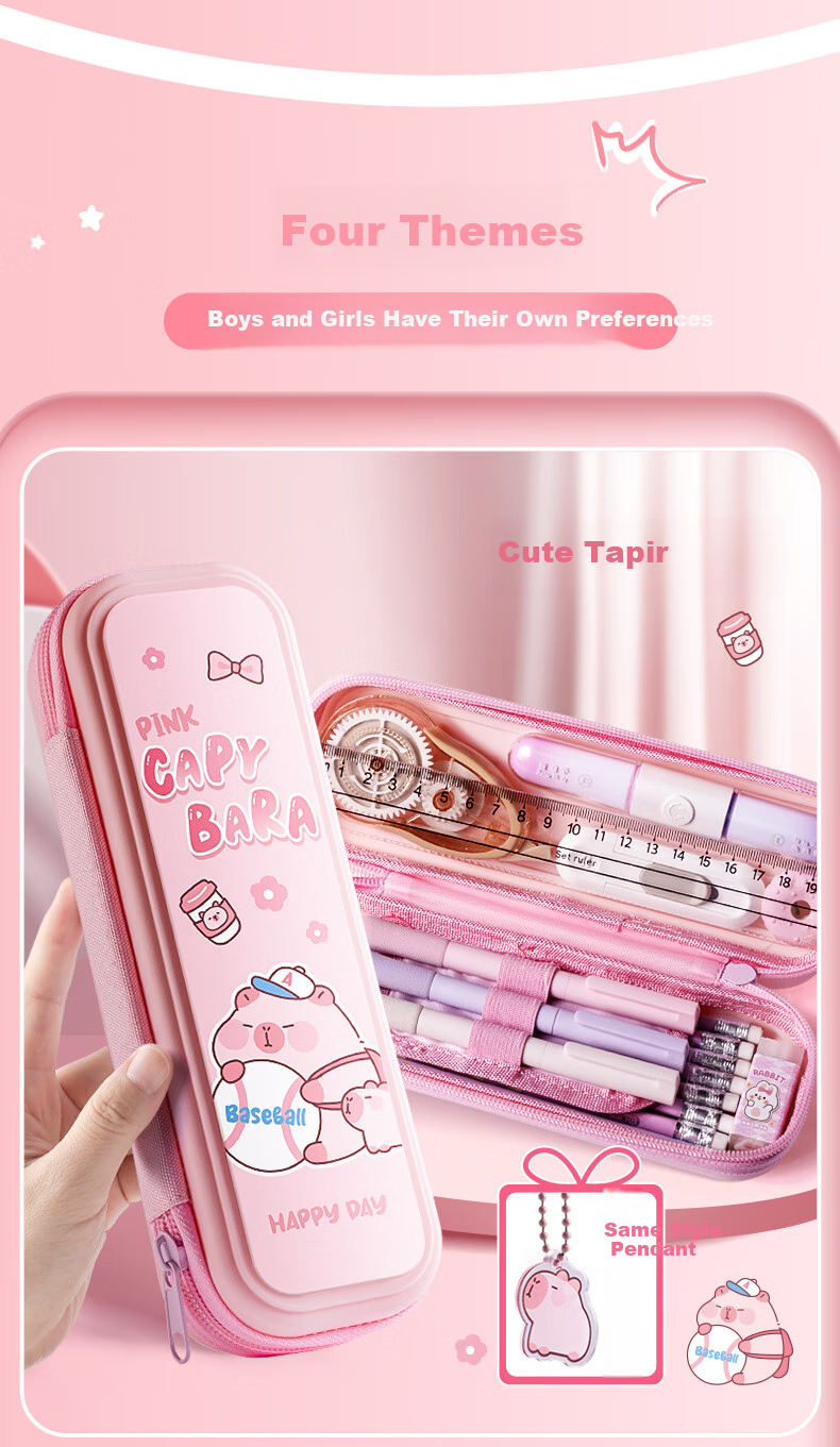 Kabaxiong Detachable Bubble Ball Double-Layer Pencil Case, Smooth Opening And Closing, High Aesthetic Value, Large Capacity Stationery Pencil Case for Students, Back-To Essential for Girls 8