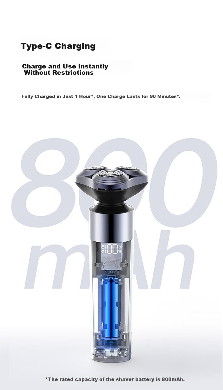 Mijia [Mid-Autumn Festival Gift] Electric Shaver S302, Xiaomi Rotary Razor, Double-Ring Curved Blade Net, Floating Close-Shave Razor, Gift for Father Or Boyfriend on Holidays 8
