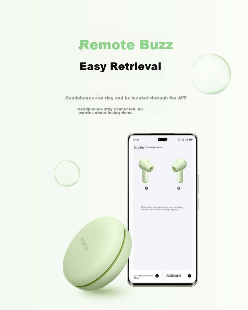 HONOR Earbuds A Pro [Subsidies], Bluetooth Earphones, HONOR Headphones, Noise Reduction, High Sound Quality, Long Battery Life, Compatible with HONOR, Huawei, Xiaomi Phones, White 10