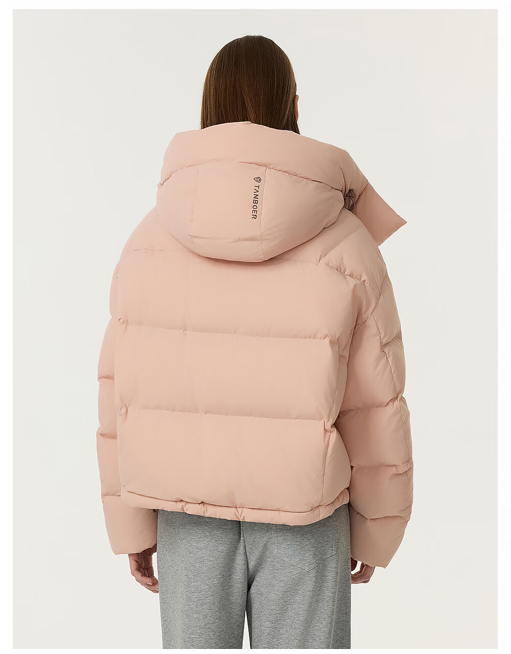 Tanboer Puff Down Jacket Women Detachable Hood Sports Warm Coat 2025 New 5530328D Xuefumi 155 5
