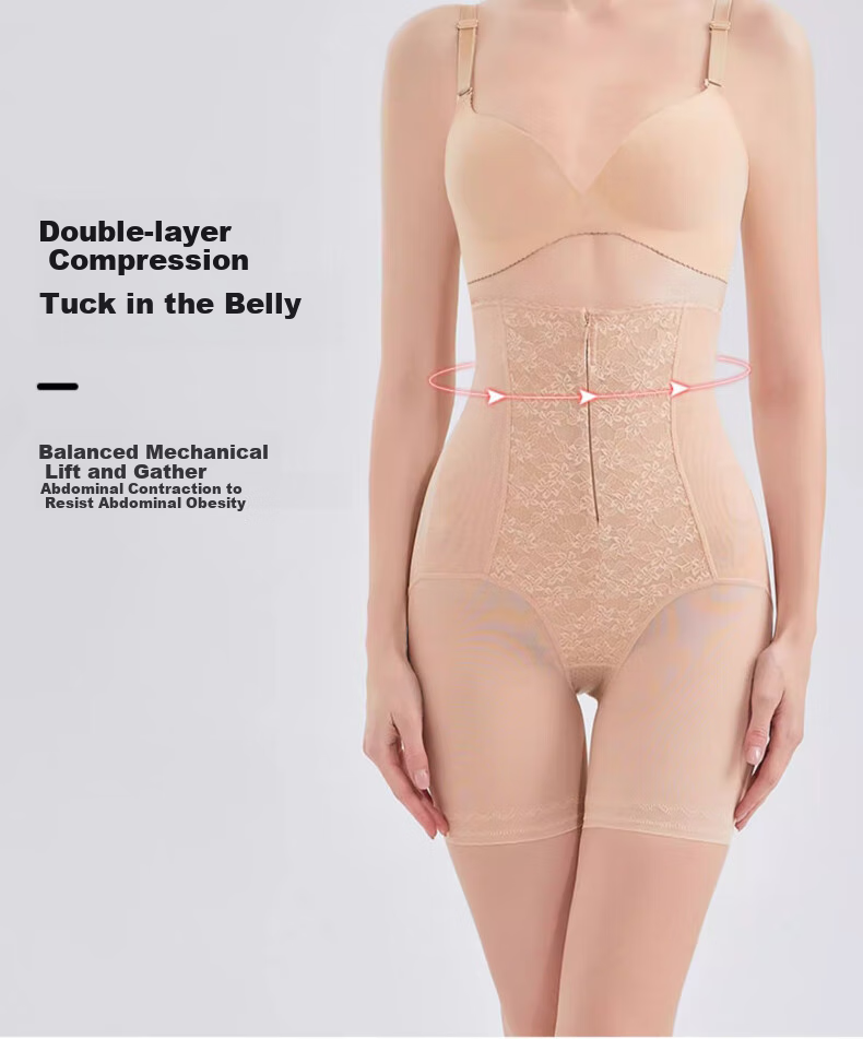 LangSha High-Waisted Tummy Control Shorts, Butt-Lifting, Waist-Cinching, Postpartum Belly Wrap, Shaping Underwear, Mid-Rise, Black 7
