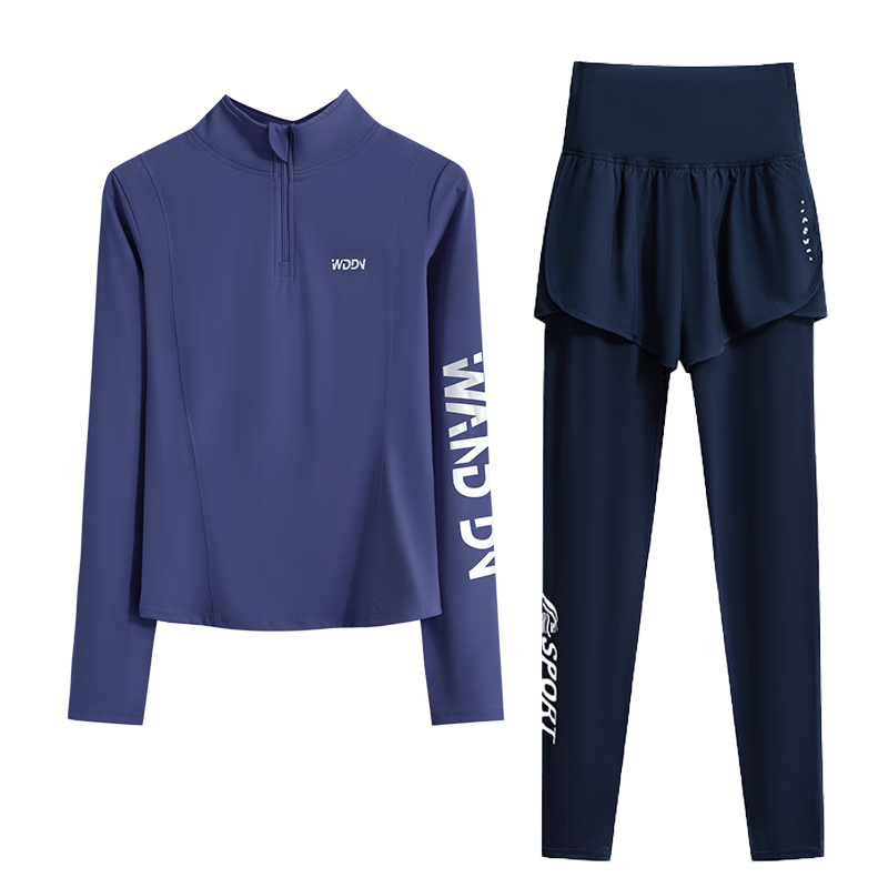 Baisirong Professional Outdoor Morning Running Casual Breathable Quick-Dry Fitness Training Women's Marathon Running Sports Set