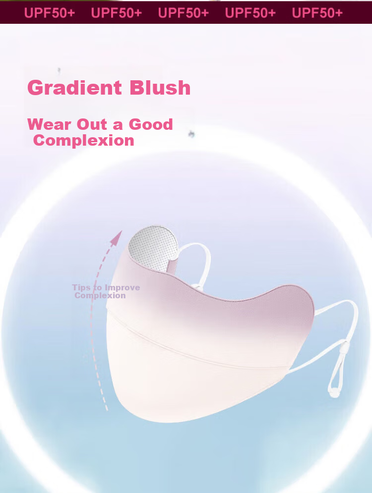 DUSENNA Sun Protection Face Mask, UV-Resistant Face Shield, Face And Eye Guard, Ice Silk Cycling Mask, Purple Gradient 10