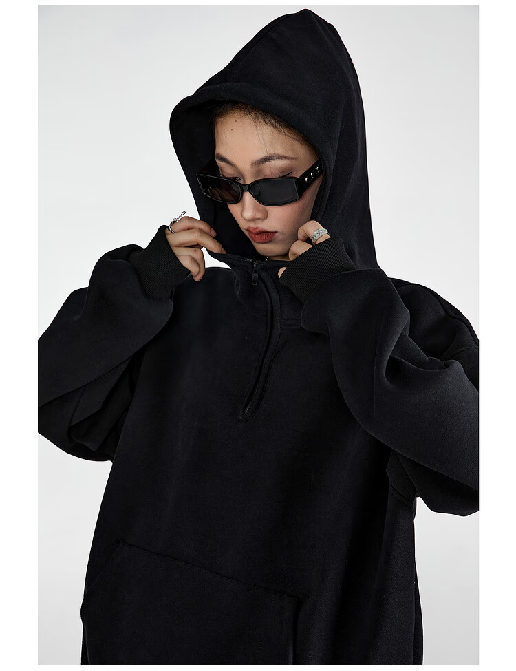 ICH MODE American Vintage Oversized Hoodie Women Spring Loose Jacket New Oversize White Flower Gray XL 15