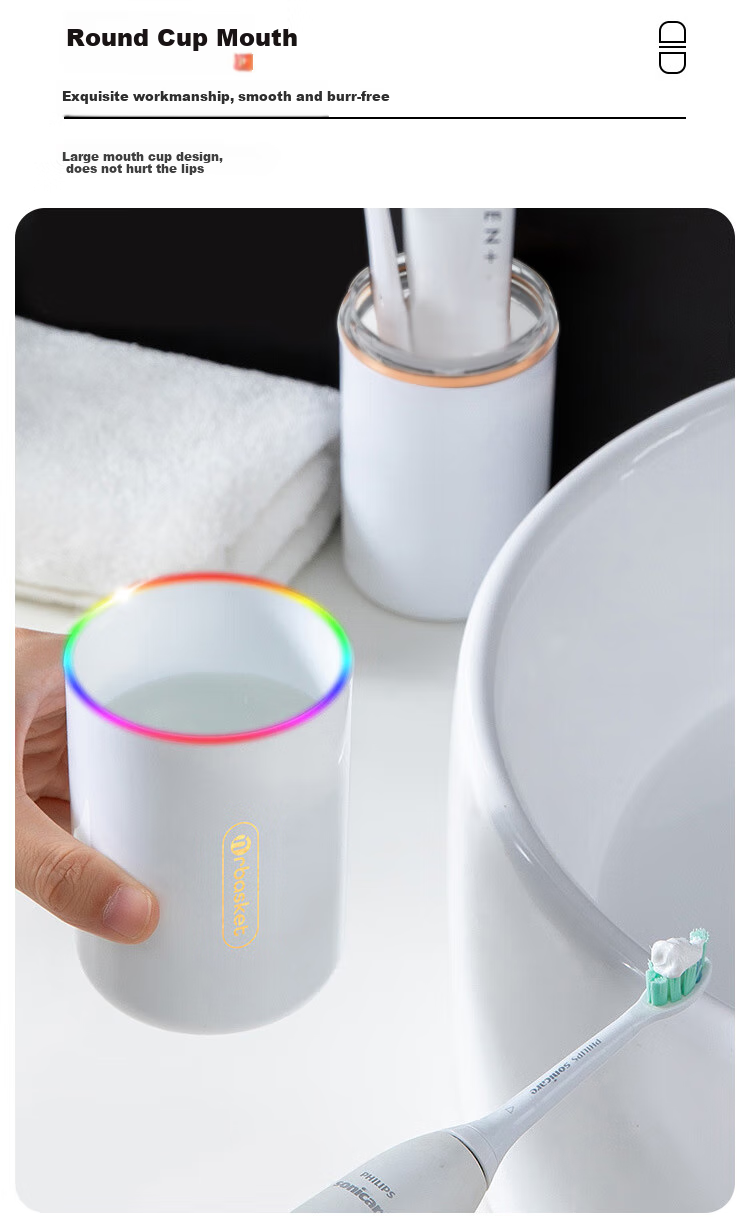 Banzheni Toiletry Cup, Toothbrush And Mouthwash Cup, Travel Portable Set for Business Trips, Home Use, for Men, Children, Couples, Large Capacity Cups 9
