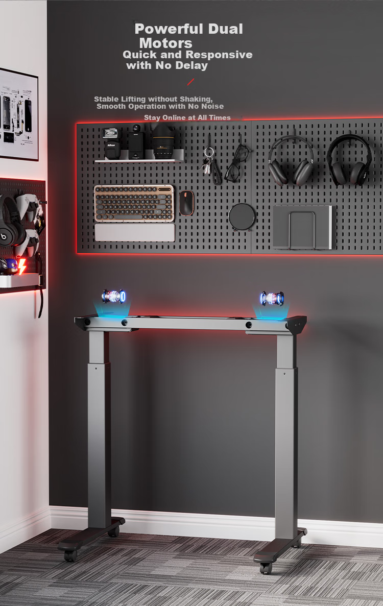 PSEAT Computer Desk for Small Apartments, Home Office Desk, Gaming Desk with Adjustable Height for Desktop Computers 9