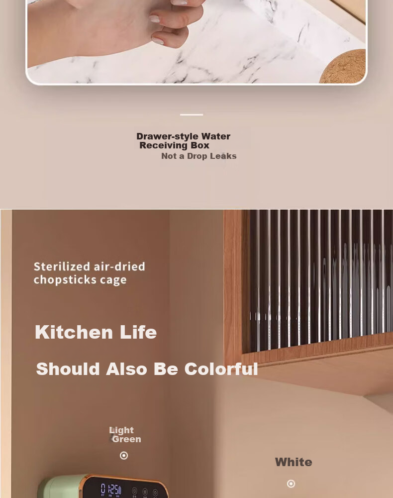 Jingyan Chopstick Disinfection And Drying All-In Machine, Wall-Mounted Chopstick Holder, Chopstick Cage, Draining Storage Box, Chopstick Basket, Storage Rack 14