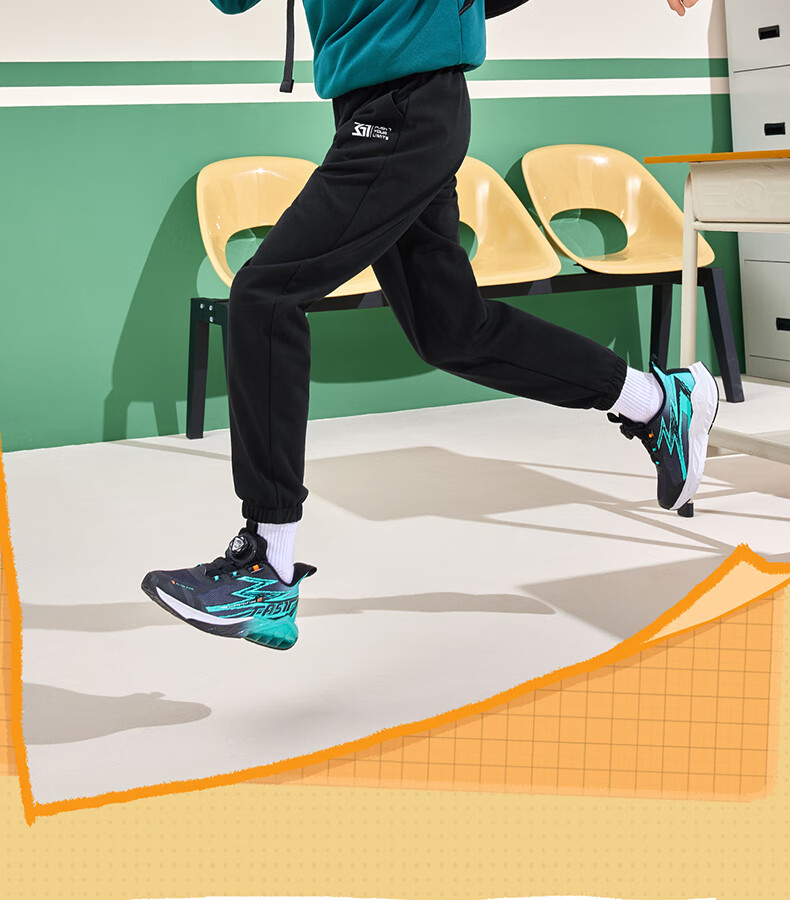 361° Kids Long Pants Spring 2026 Unisex School Knit Sports Stretch Pants Black 170 4