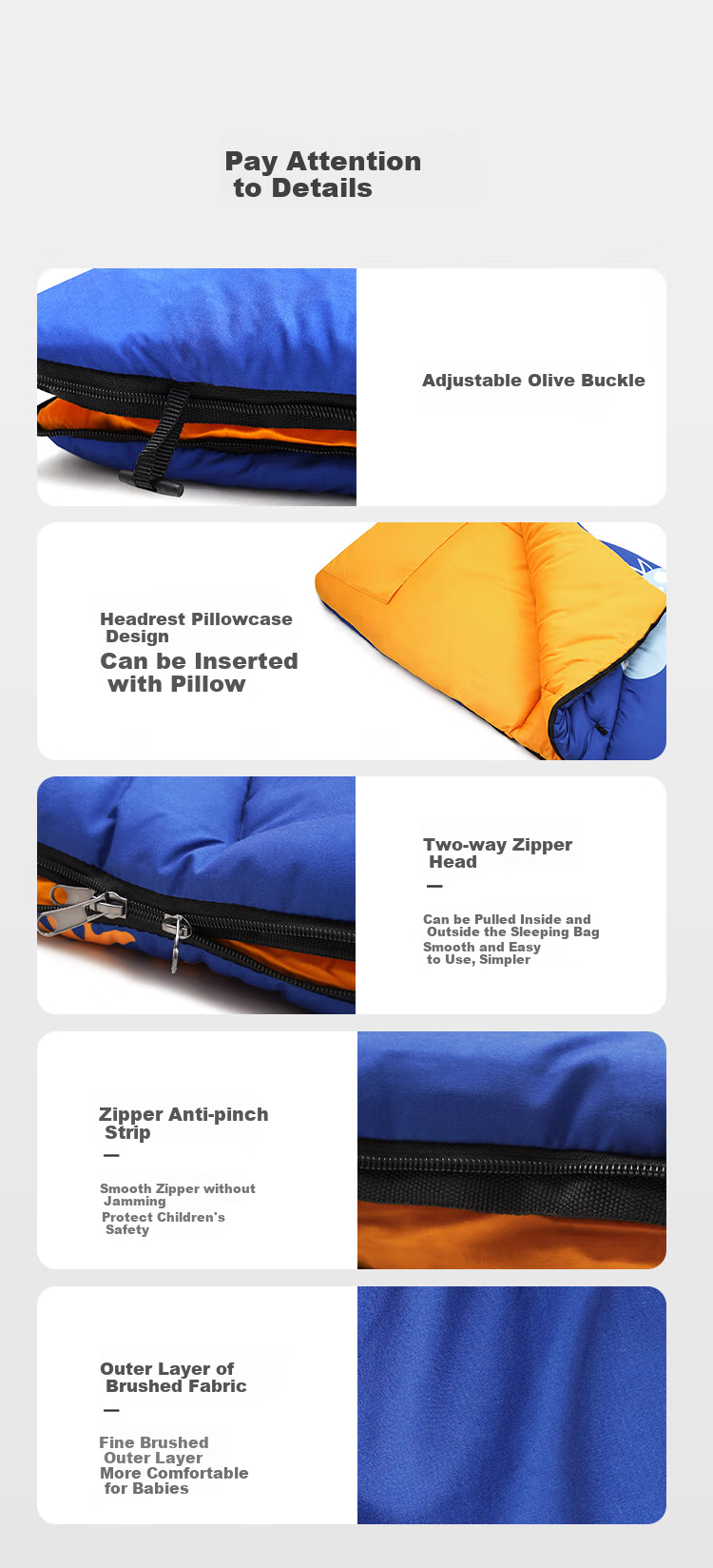 JD Original Children's Growth Sleeping Bag, Student Nap Quilt, Outdoor Camping Warm Nap, Three-Level Adjustment, Sand Color, 0.8kg 14