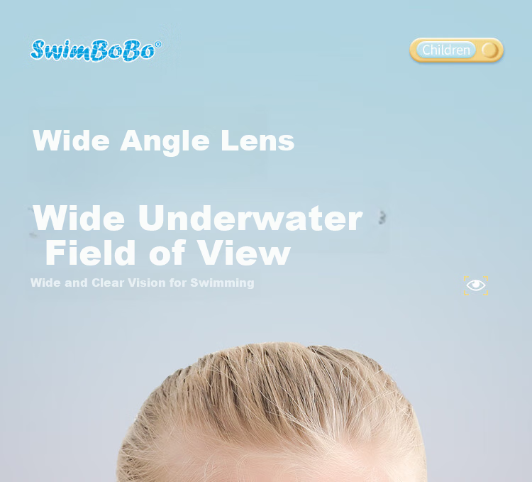 Swimbobo Children's Large Frame Swimming Goggles, High-Definition Anti-Fog Waterproof Diving Glasses for Boys And Girls, Swimming Equipment S007 Blue Yellow 5