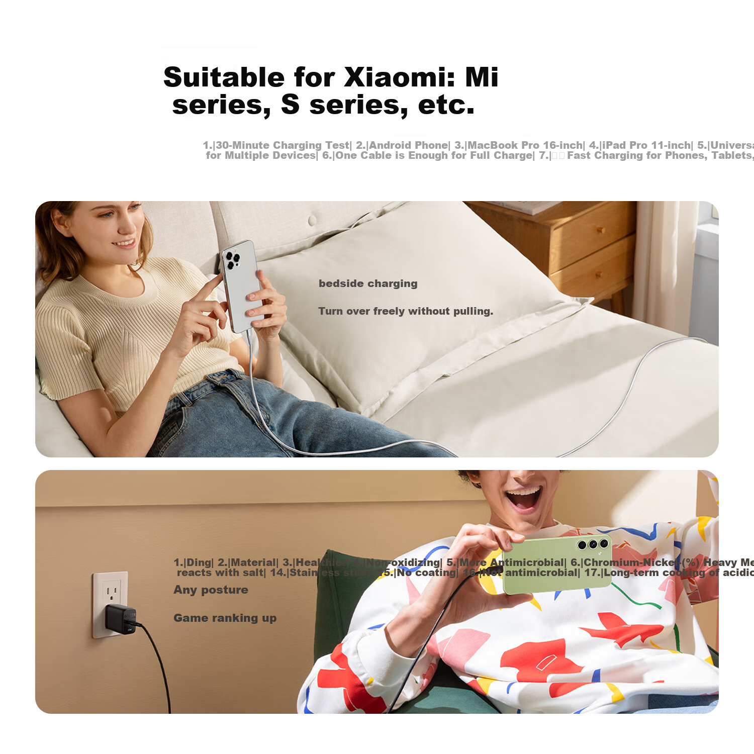 Кабель ANKER для зарядки Apple [MFi Certified], Type-C to Lightning, 0.9м, белый