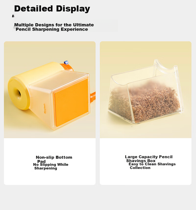 Kasimir Pencil Sharpener, Thick And Thin Barrel, Hand-Cranked Rotary Pencil Sharpener, Durable Automatic Lead Feeder, Elementary School Pencil Sharpener, Back-To Checklist 7