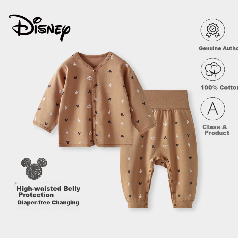 Disney Kids Cotton Pajama Set Baby Cardigan Autumn Spring Boys Girls Sleepwear 90