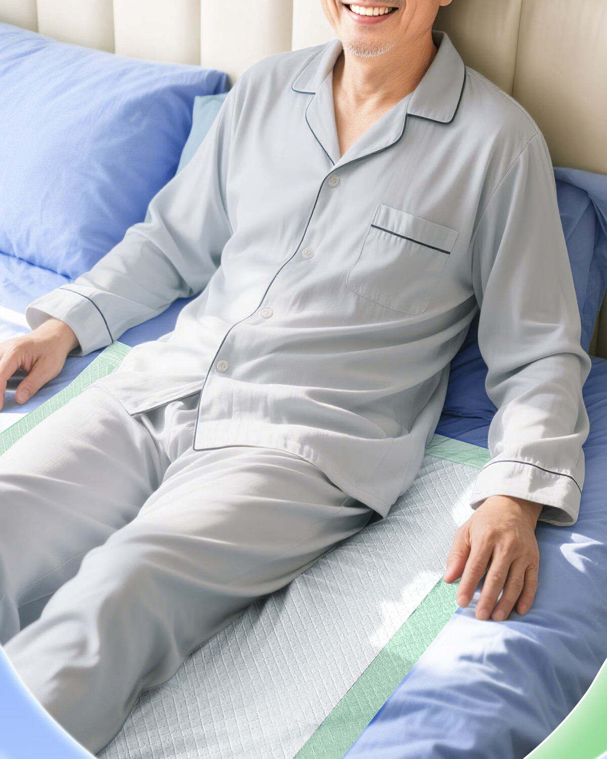 Ankexin Upgraded Thickened Non-Slip Washable Adult Incontinence Pad Breathable Care Mat 100*150cm 3