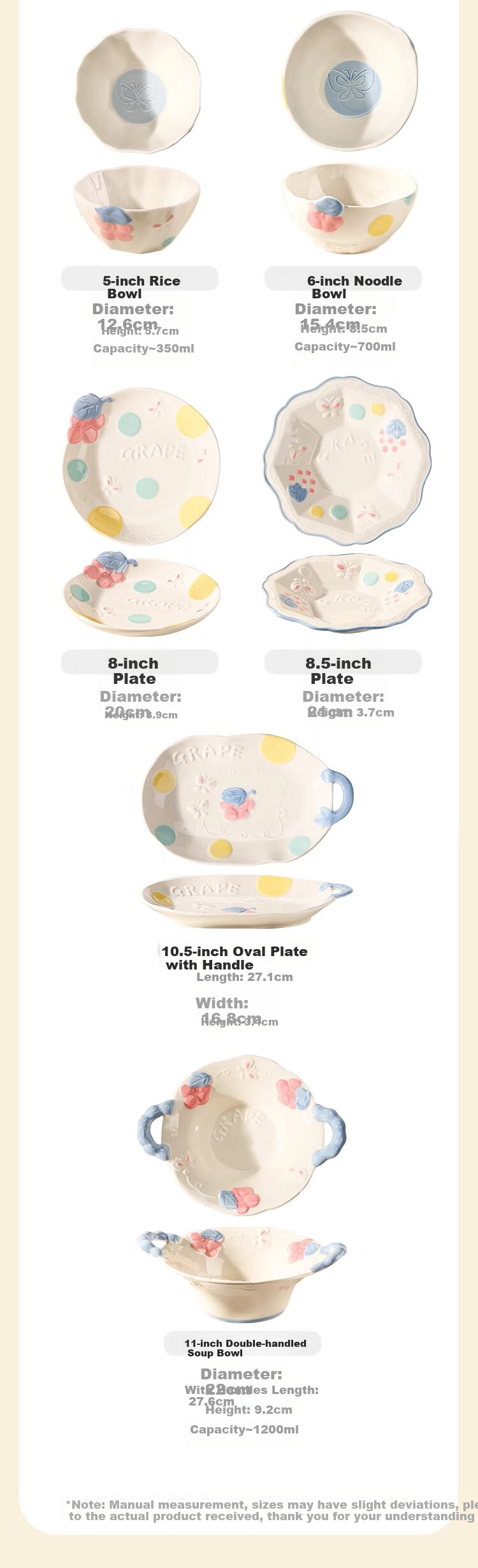 Mose Ceramic Bowl And Plate Set, New Stylish Home Use Tableware, Cute Plates for Housewarming And Wedding, 12-Piece Dinnerware Set 5
