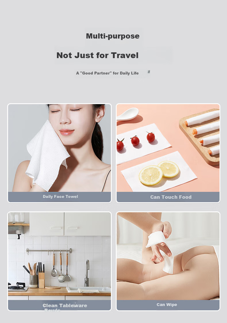 Miaoqian Compressed Towels, Extra Large And Thick, Disposable Face Towels, 60 Pieces, Portable for Travel And Business Trips, Essential for Hotels, for Wiping Faces 15