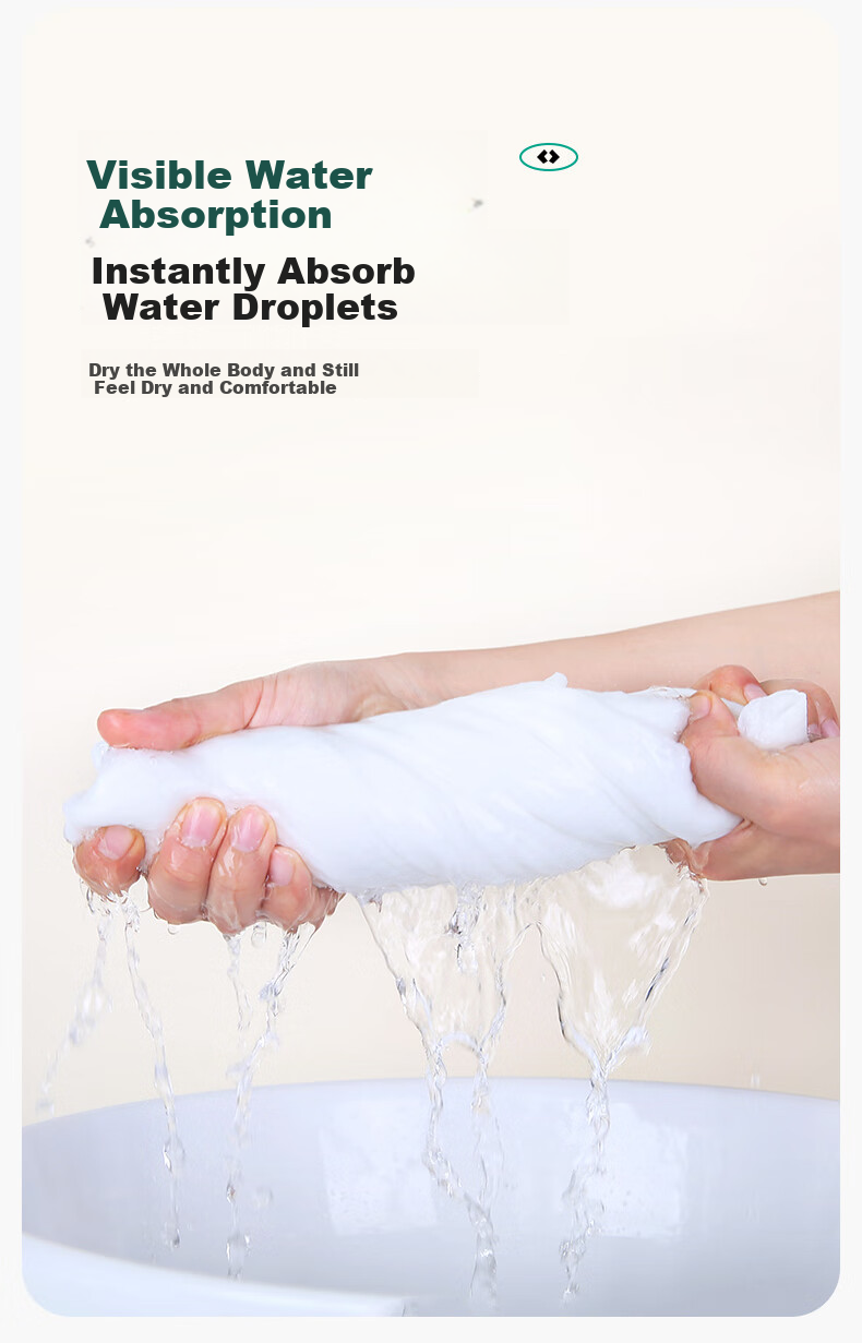 Briars Disposable Bath Towels, Thickened And Enlarged, Antibacterial, Pearl Pattern, Portable Travel Shower Towels (70*140CM), Pack of 5 3