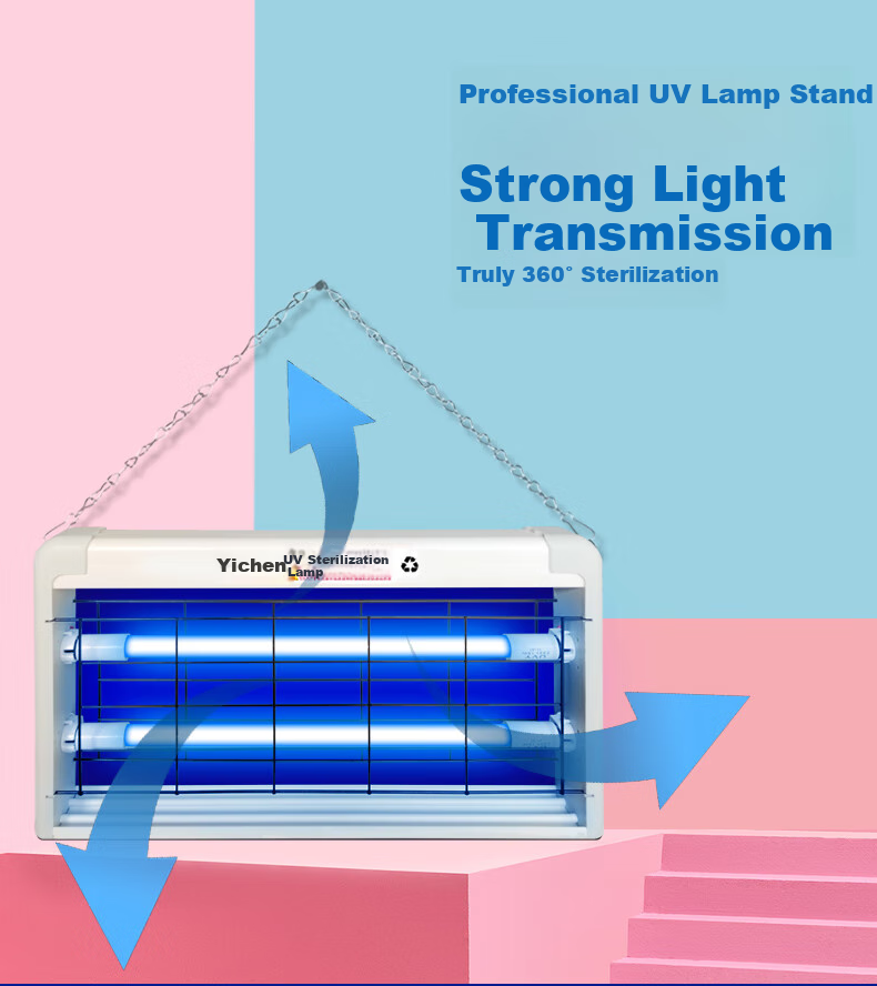Yichen Suspended UV Disinfection Lamp, Factory Sterilization Light, Canteen Deodorizing And Mite-Removing Lamp, Home Ozone UV Tube Light 7