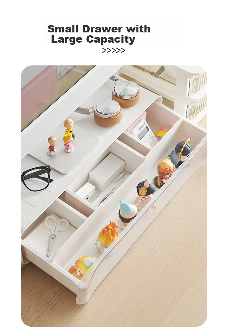 Youhuoda Computer Monitor Riser Stand, Desktop Screen Double-Layer Laptop Stand, Figurine Storage Display with Drawer Tray 5