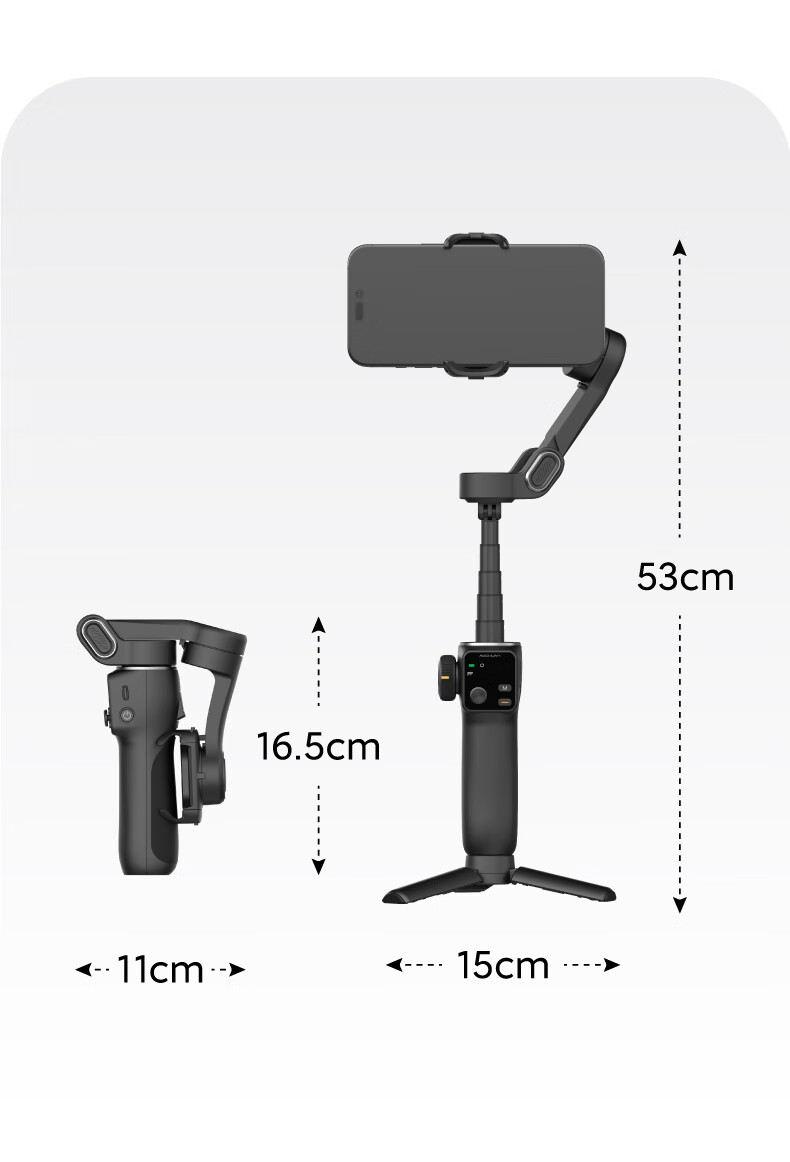 Aochuan V8 Smartphone Gimbal Stabilizer, Three-Axis Anti-Shake AI Tracking, Handheld Video Shooting, Vlog Smart Phone Photography Selfie Stick, Follow-Up Travel, Black 32