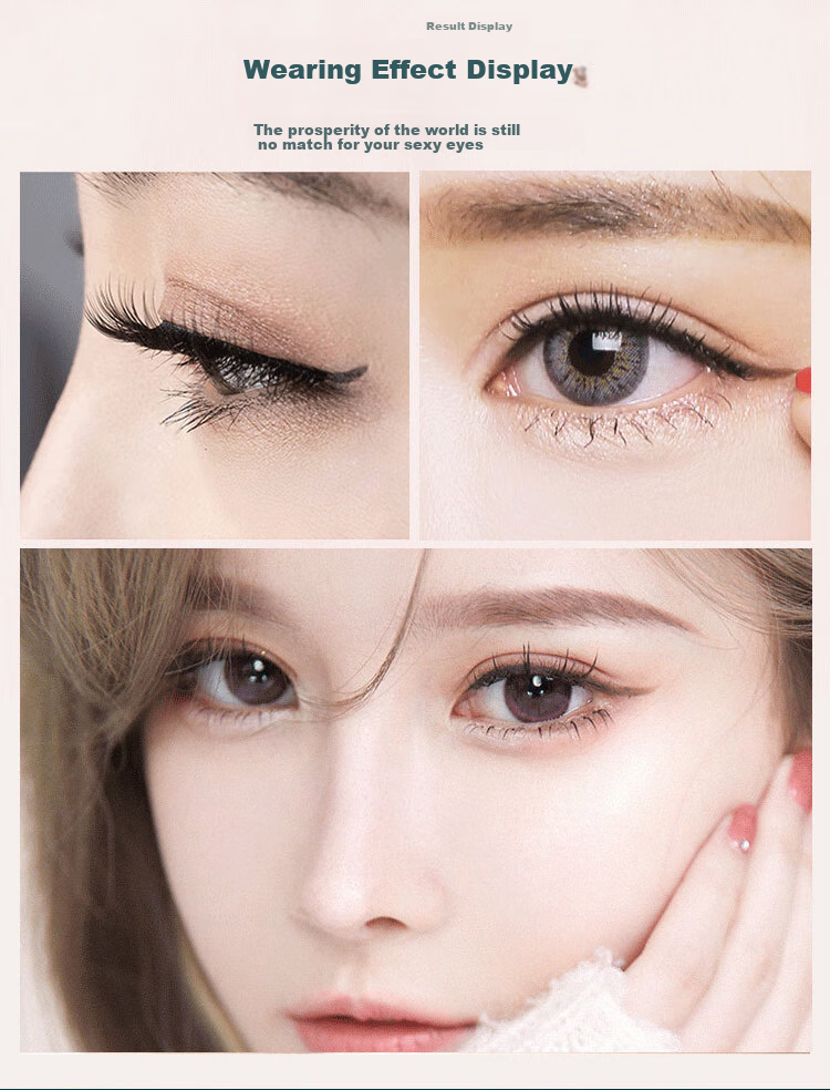Jianyingshu Magnetic Self-Adhesive False Eyelashes, 3 Pairs Set (Daily Style), No Glue Required, Reusable Magnetic Eyelashes 5