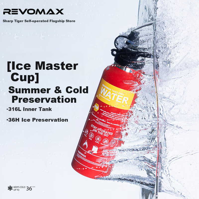 REVOMAX Straw Insulated Cup for Men, Stylish Design, Suitable for Students And Outdoor Sports, Keeps Hot And Cold Drinks - China Red 592ml