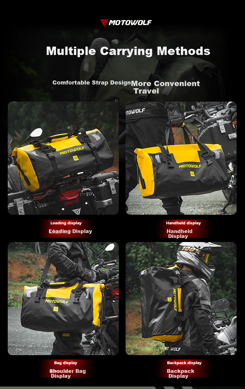 MOTOWOLF Motorcycle Riding Rear Tail Bag, Rider Equipment, Racing Bike Gear, Motorcycle Travel Backpack, Motorcycle Shoulder Bag, Saddle Bag 6
