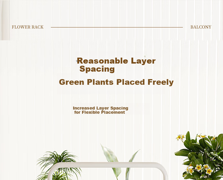 Yicainianhua Balcony Multi-Tier High-End Flower Stand Storage Rack Combination Floor-Standing Plant Stand Succulent Pot Mobile Rack 5258 9