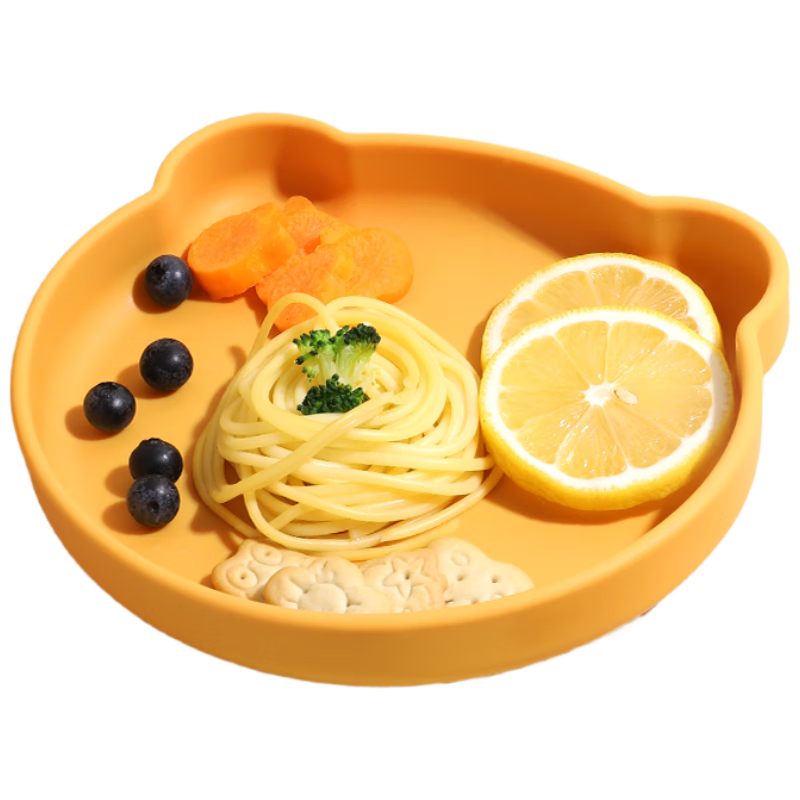 COOKSS Baby Silicone Suction Plate All-in-One Feeding Tableware Toddler Fruit Plate Baby Food Bowl