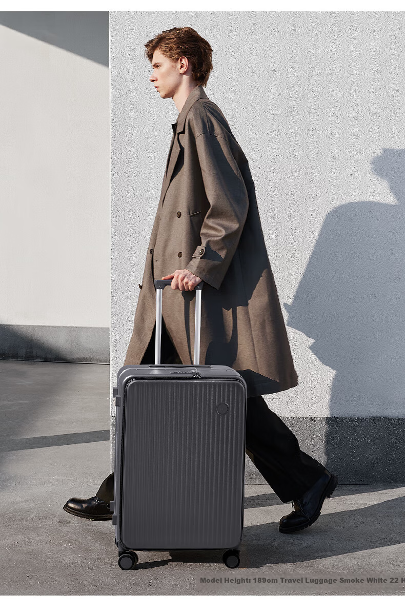 Mixi Front-Opening Aluminum Frame Suitcase, Trolley Case with Password Lock, Large Capacity Luggage for Travel, Carry-On Suitcase for Me 3