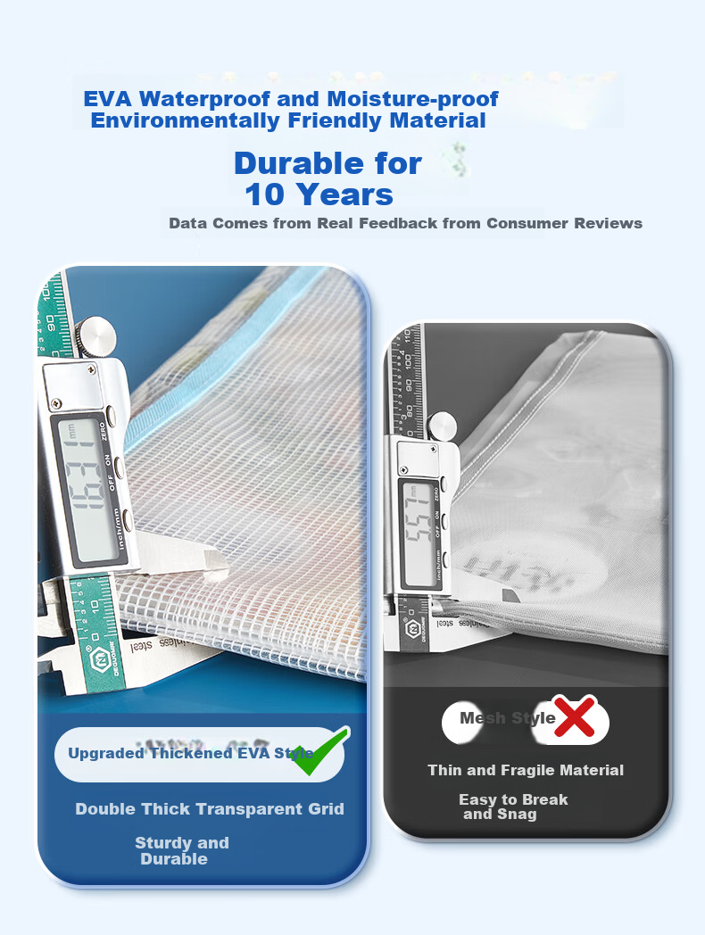 Maotaizi Subject Bag, A4 Double-Layer Thickened Waterproof Durable Study Storage Bag, Transparent Document Folder, Handheld Textbook Zipper Bag 3