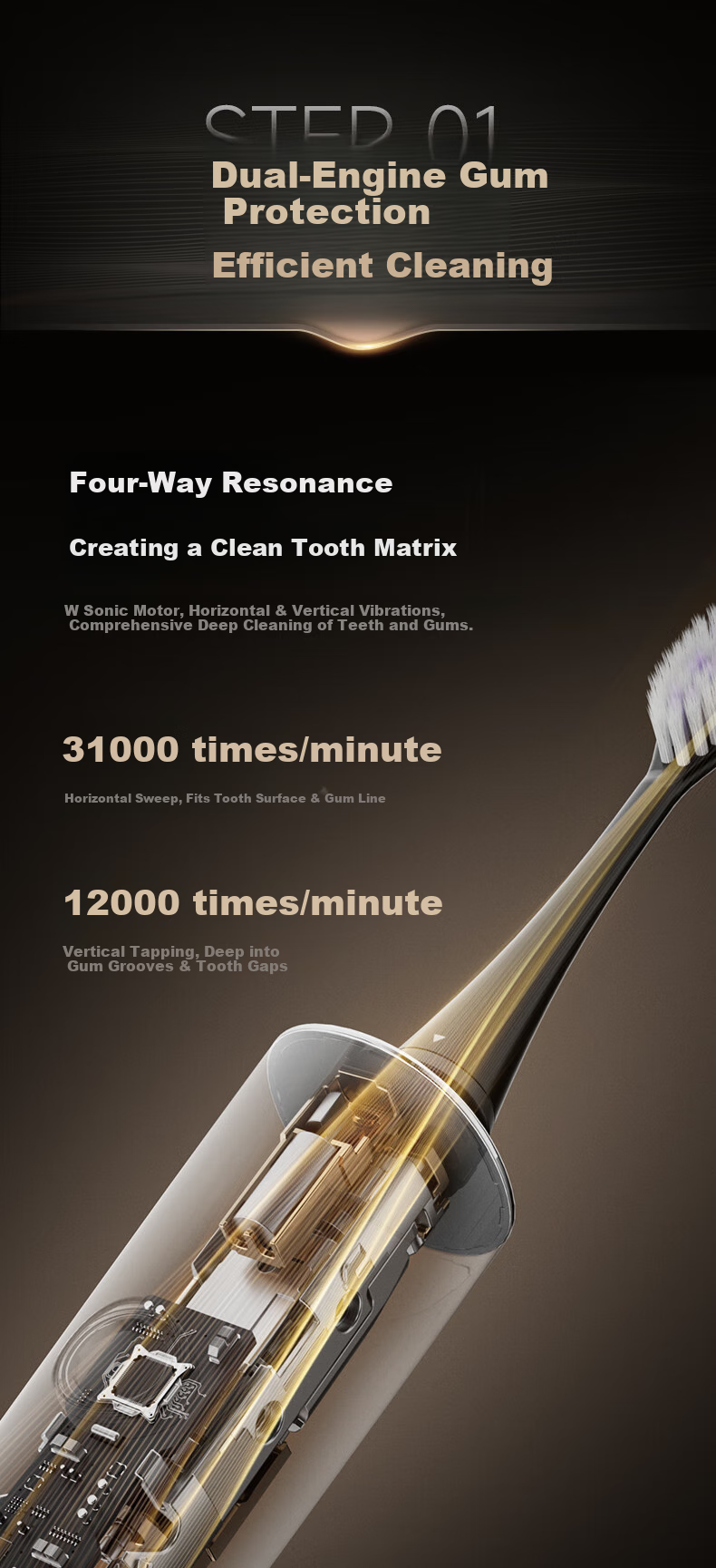 Panasonic Electric Toothbrush, Adult Recommended by Dentists, Dual Motor, Horizontal And Vertical Scanning, Stain Removal, Gum Protection, Smart Sensing, Practical Birthday And Holiday Gift for Boyfriend Or Girlfriend, DC75 Pink 4