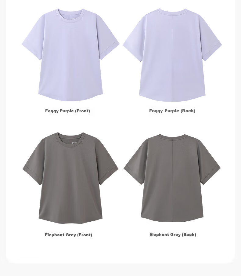 PurCotton 25th Anniversary Women's T-Shirt Cool Water Gloss Cotton Simple Versatile White (Women's) L(165) 15
