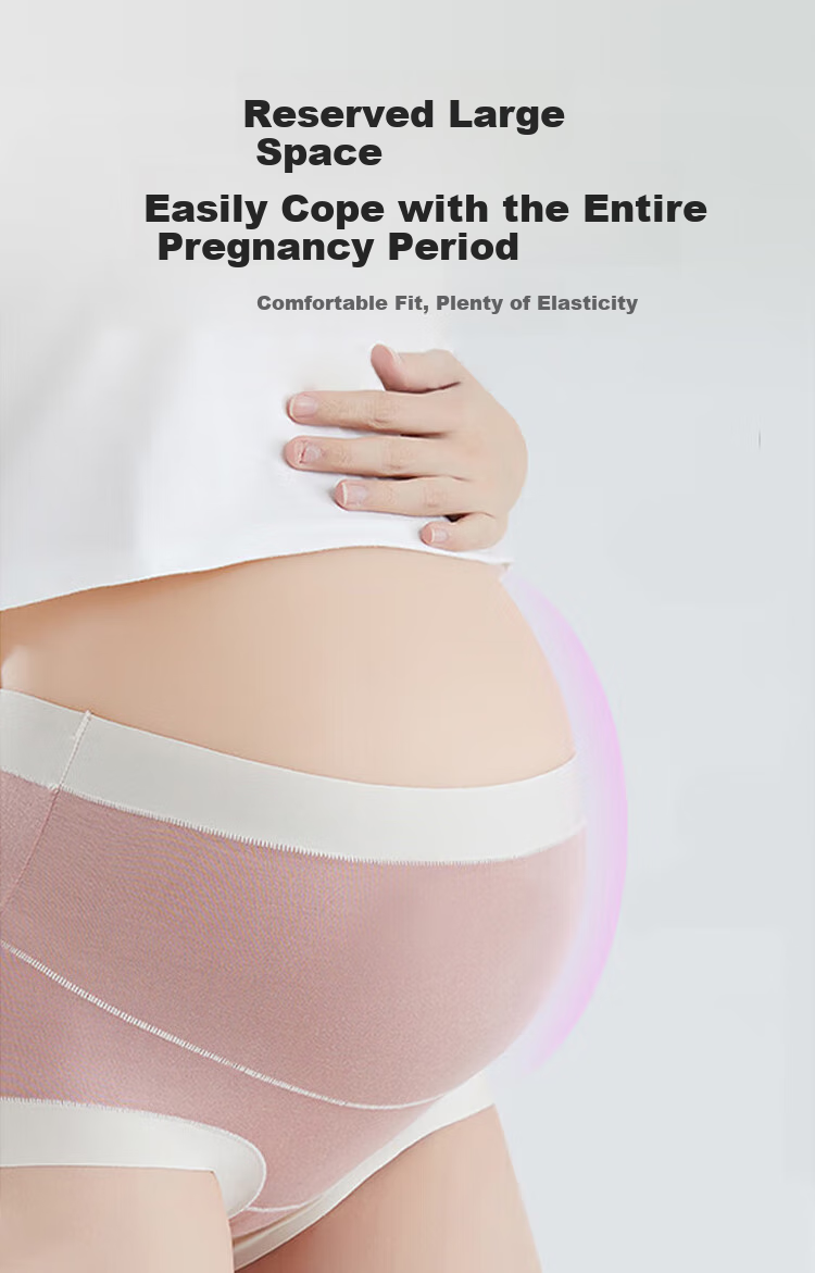 Aibaoshi Maternity Underwear, High-Waist Pure Cotton Crotch, Breathable And Comfortable, Belly Support for Pregnant Women, 3-Pack M632 XXL 6