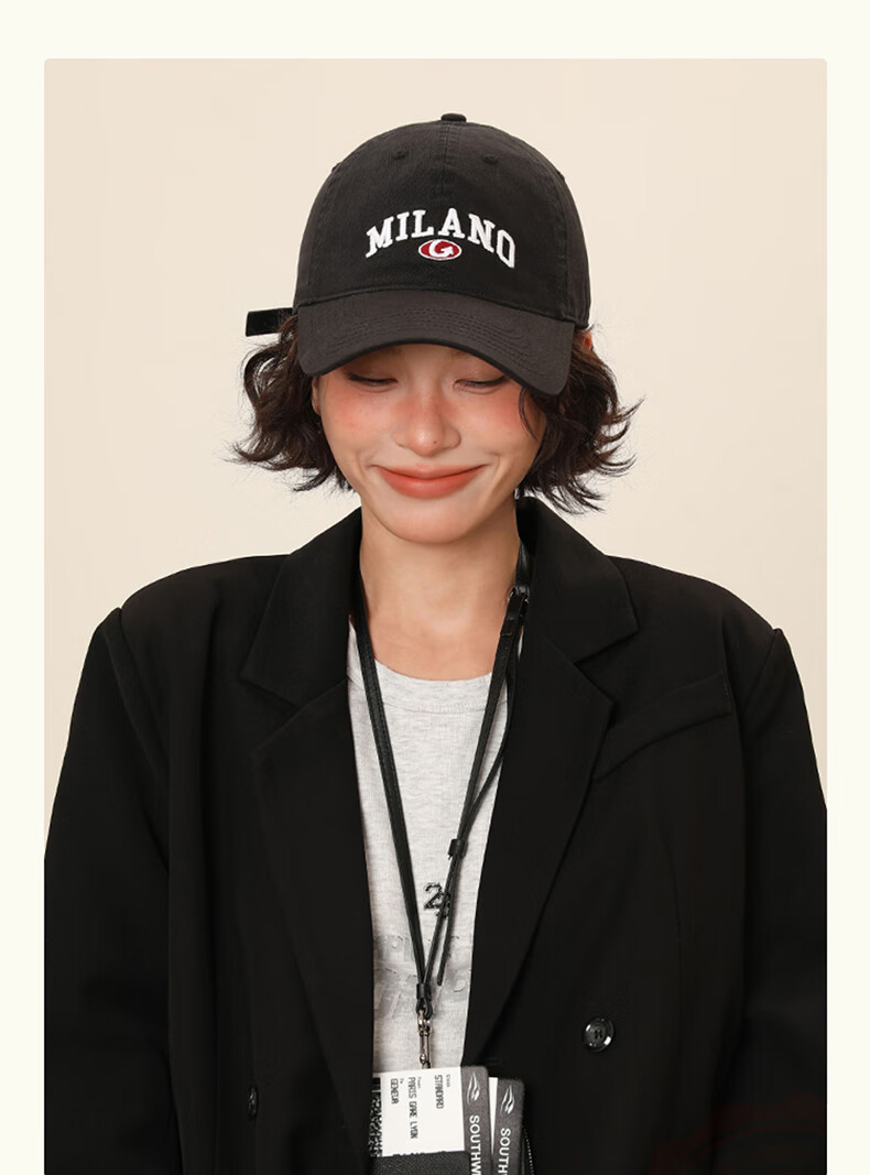 Jian Cai Original Design Soft Top Baseball Cap Unisex 2025 Spring Summer Fashion Trendy Large Head Circumference Slim Face Duckbill Hat 8