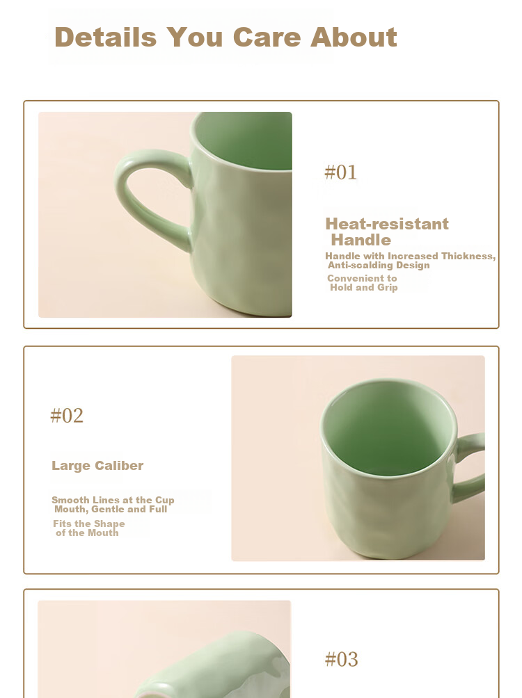 BJ Large Capacity Ceramic Mug, Breakfast Cup for Children, Water Cup, Coffee Mug, Breakfast Bowl, Oatmeal Cup, Milk Cup 13