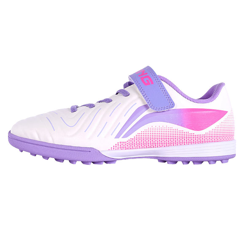Li-Ning Kids Soccer Shoes TF Turf Studs Velcro Professional Training Match Shoes for Boys and Girls Ages 6-12 Size 35