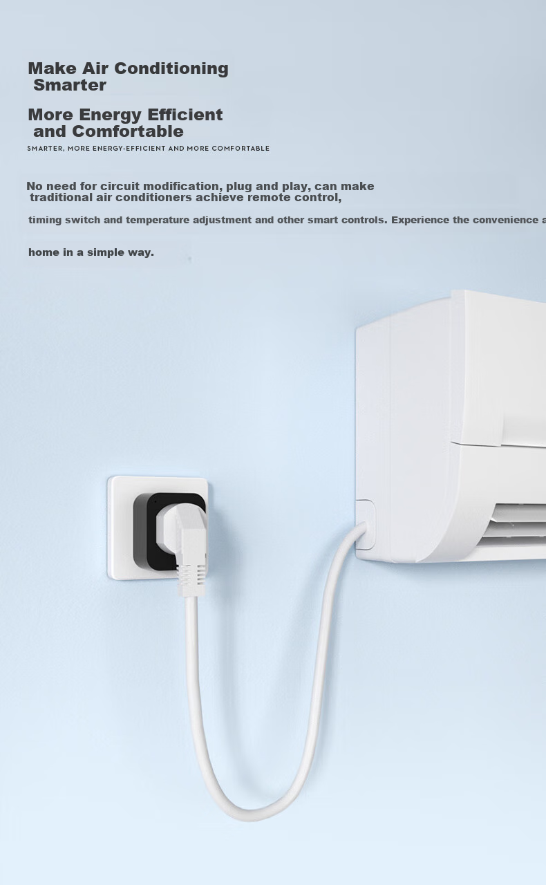 Mingdouzhiyue Air Conditioner Companion 2nd Generation, 16A Fast Cooling, Remote Control, Power Consumption Statistics, Timer Switch, Overload Protection, Mini-Program Connectio 3