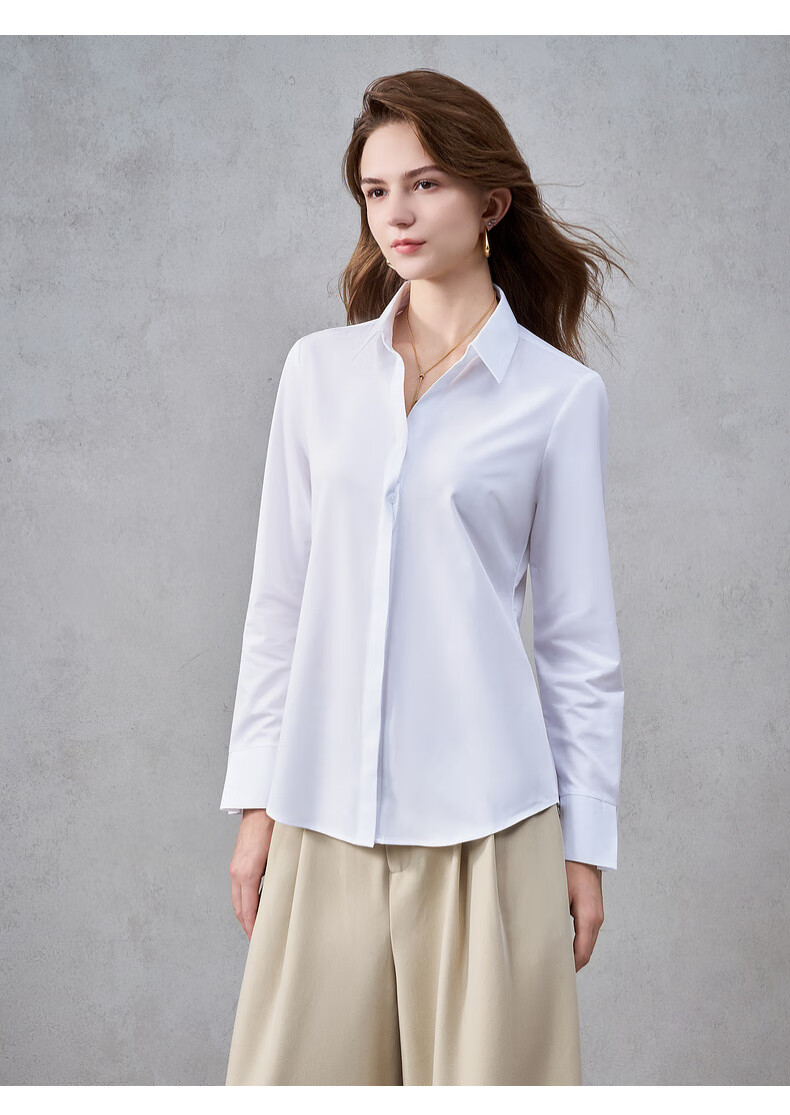 G2000 Modal Stretch Women's Long Sleeve Business Shirt, Comfortable for All Seasons, Mall Edition 4