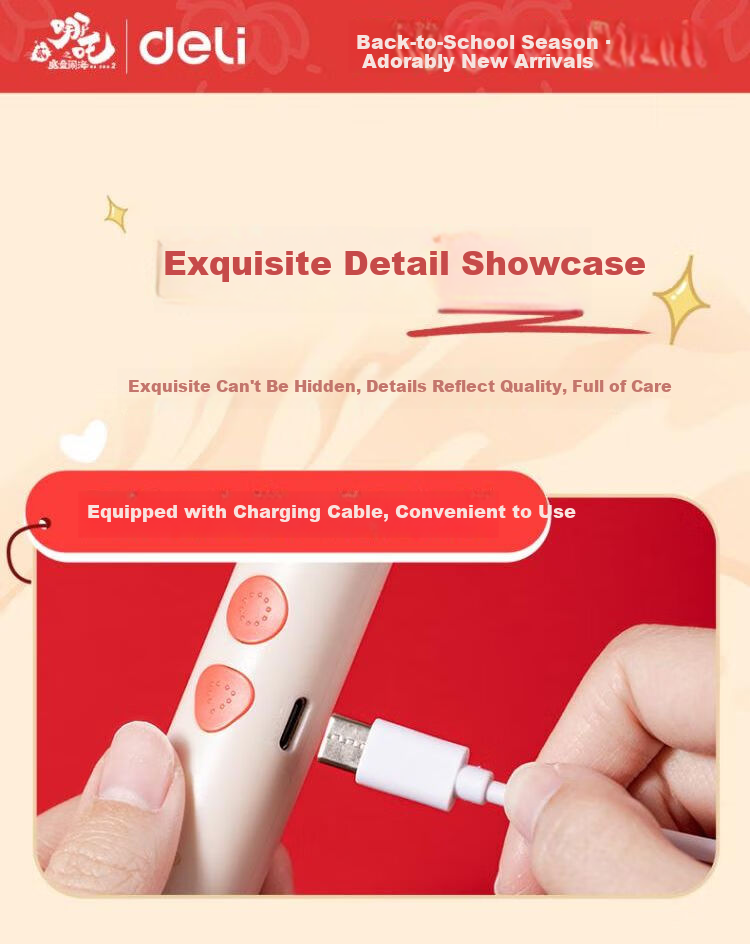 Deli Nezha's Magic Boy Troubles The Sea 3D Printing Pen, Rechargeable Wireless Children's Birthday And Back-To Gift 8