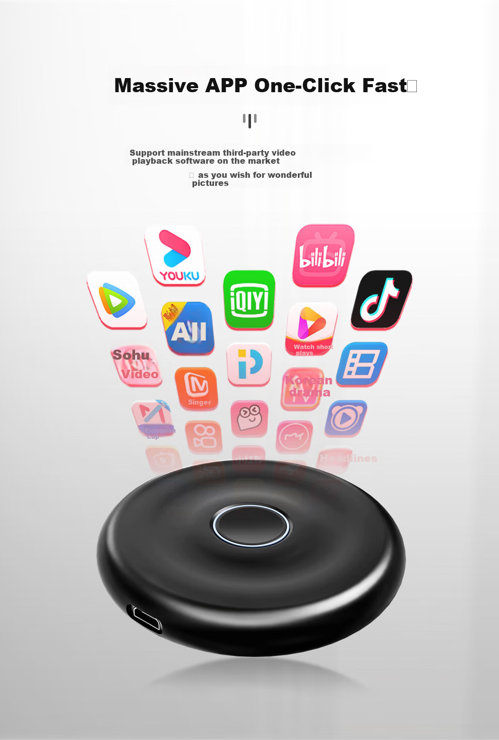 SDWS Wireless Screen Mirroring Device for Mobile Phones, HDMI Audio And Video Synchronization Transmitter, 4K HD Dual-Band Connector for Apple And Android Phones, Computers to Connect TV And Monitor SE89M 14