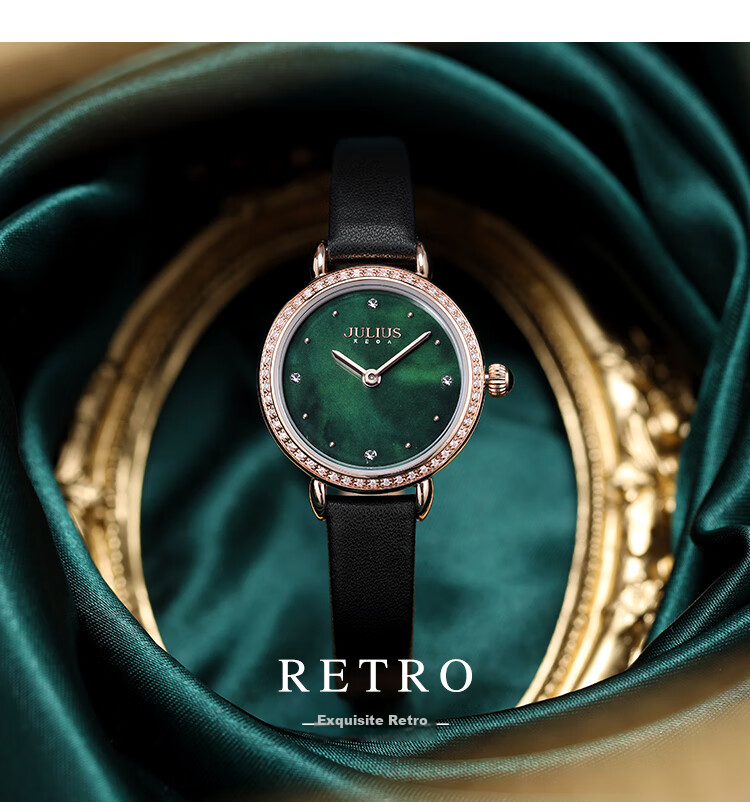 Julius Watch, Korean Version, Youthful And Simple Design, Suitable for Students, Quartz Movement, Waterproof, Unisex Watch for Men And Women, Black, JA-1055E 3