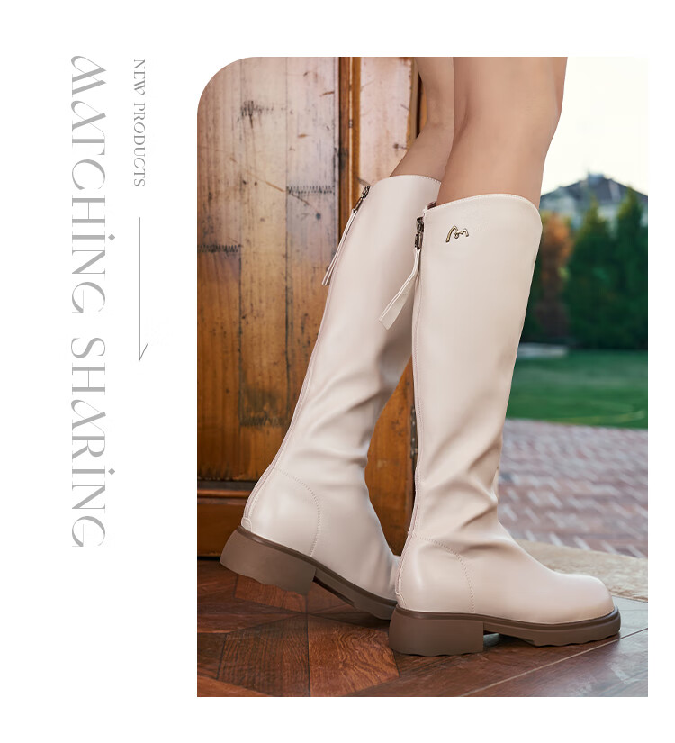 Josiny Women's Over-the-Knee Flat Slimming V-Cut Riding Boots Black 36 2025 New Winter Edition 4