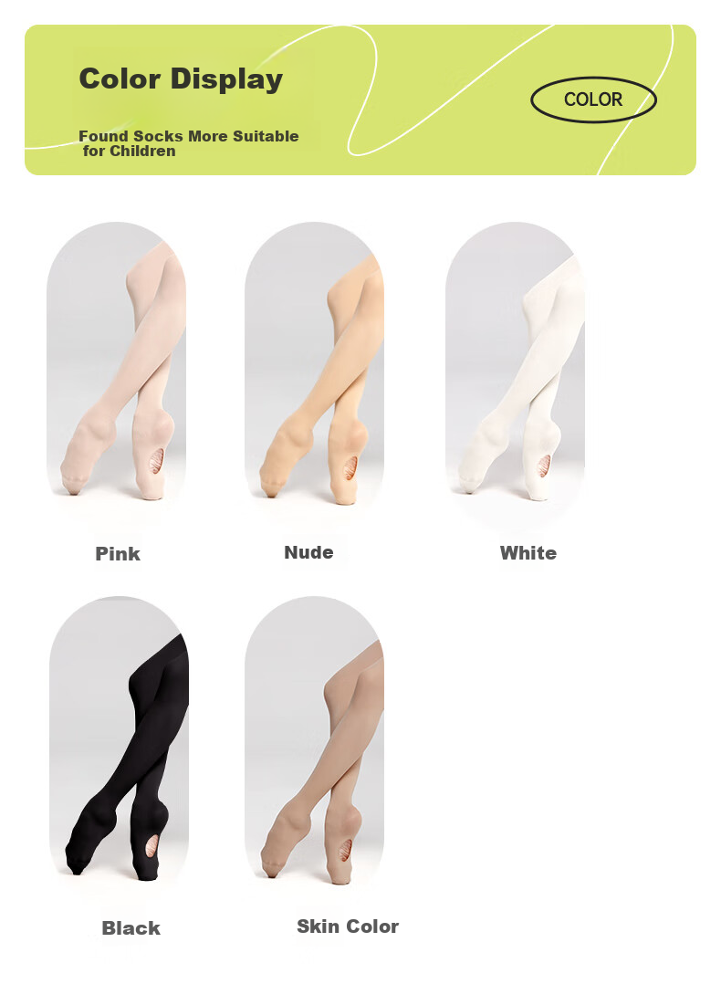 Bowuwuyuan Dance Socks, Yoga Autumn Women's Dance Adult Tights, Foot Hole Socks, Pilates Ballet Large Socks Stockings 6